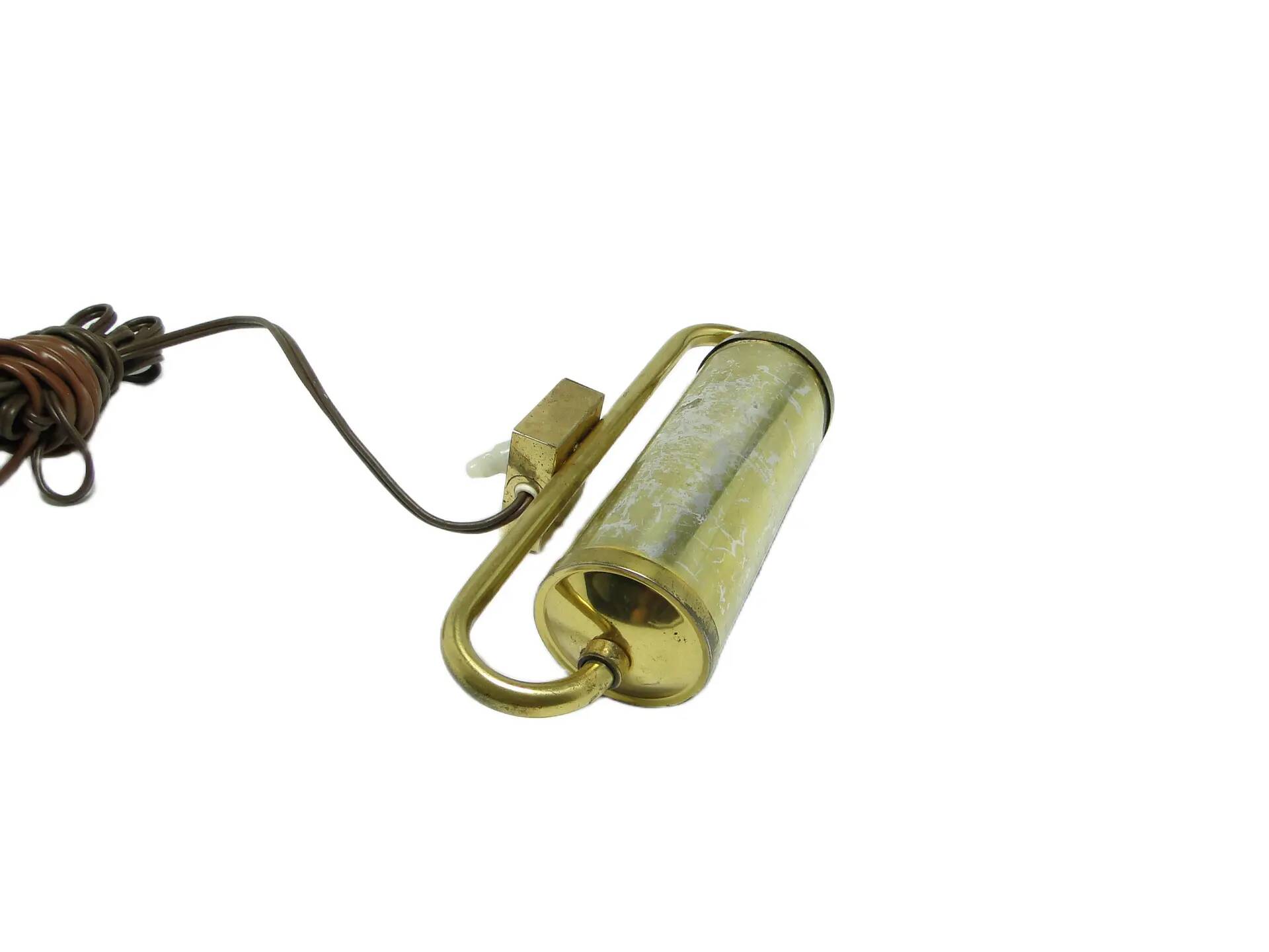 Picture light, mid-century modern, brass, Poland, 1950s.