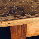 Old wooden farm or workshop table