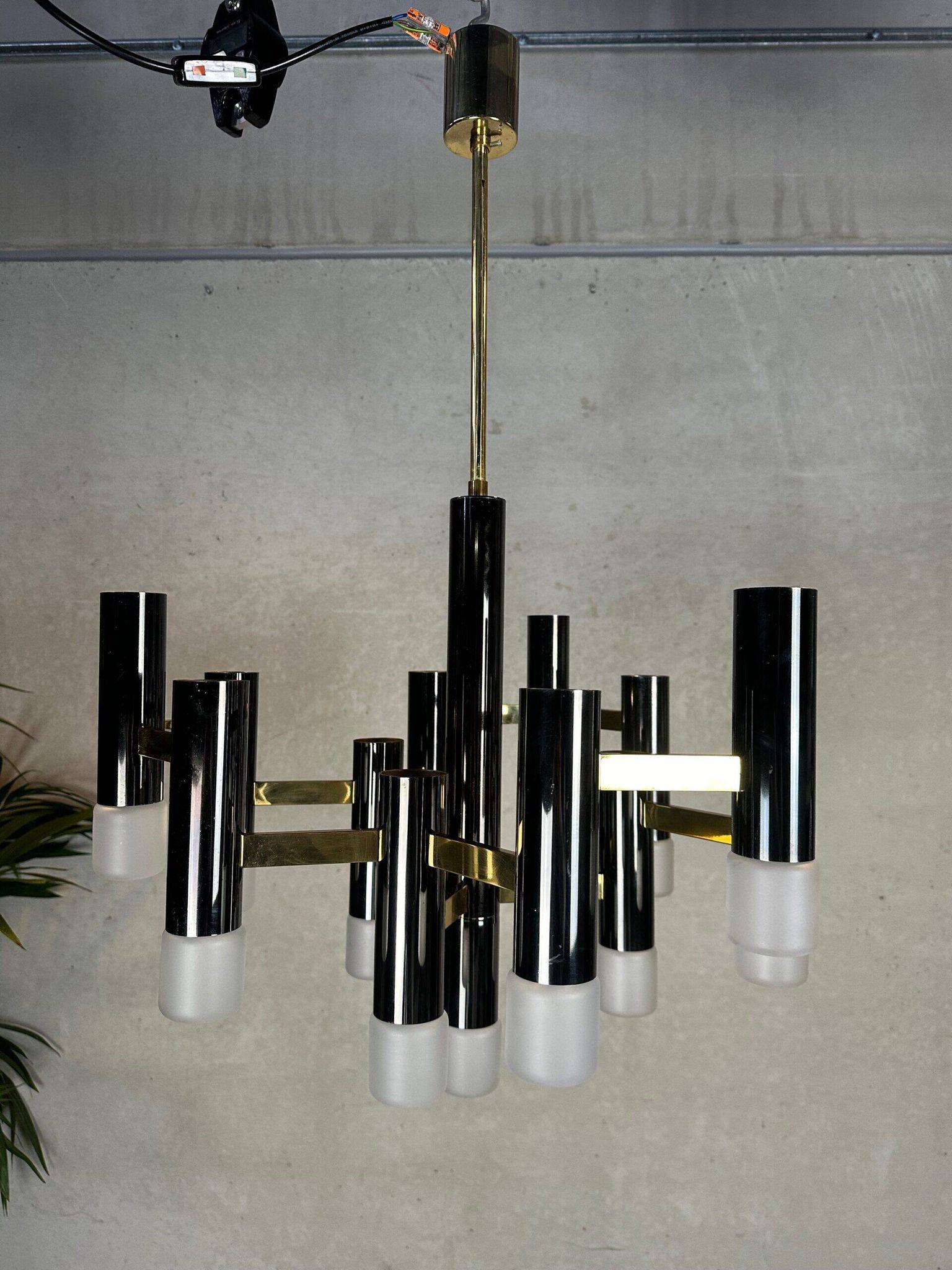 Vintage design 'hexagon' black & gold chandelier – Boulanger