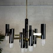 Vintage design 'hexagon' black & gold chandelier – Boulanger