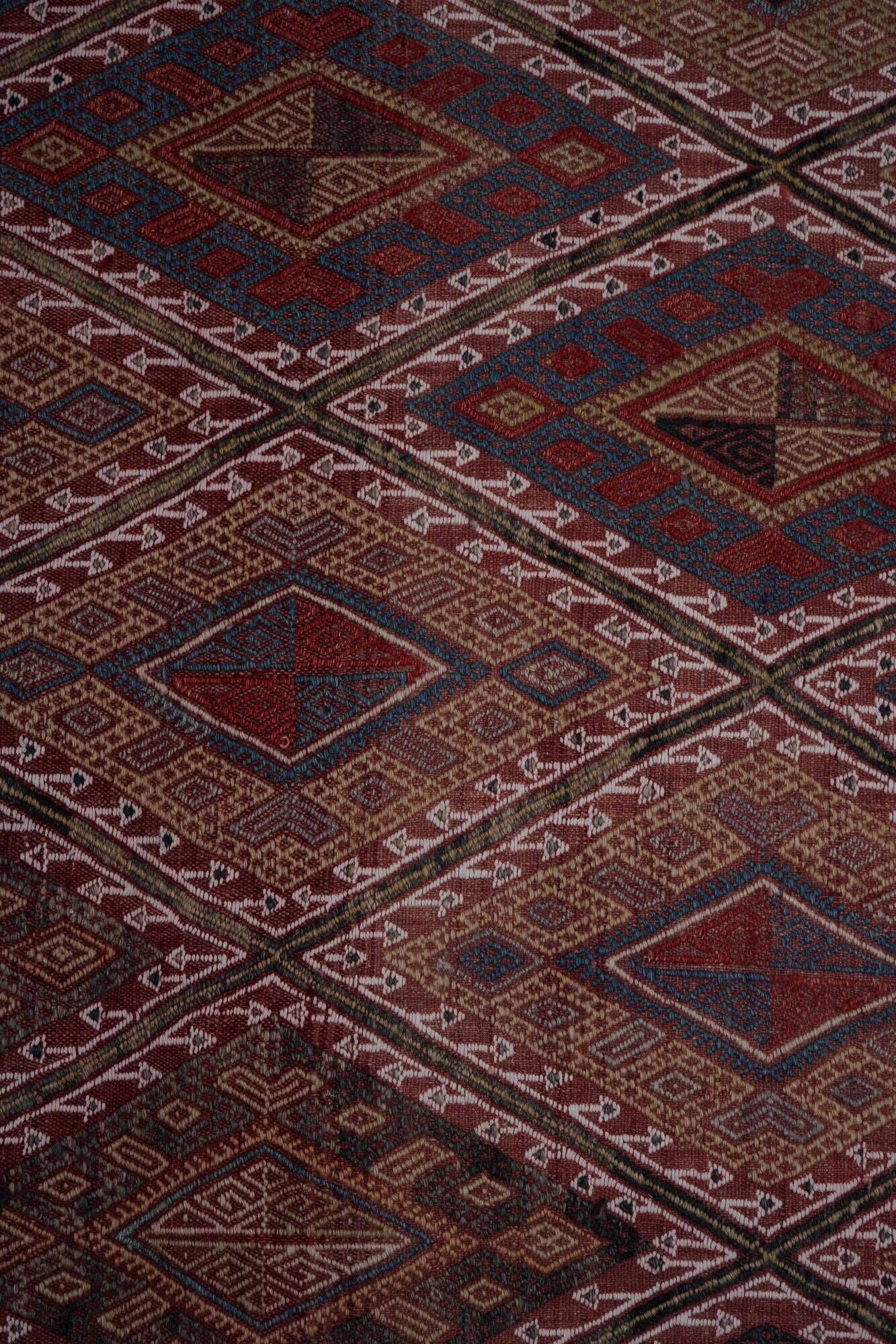 Vintage Turkish kilim handwoven 163x240 cm