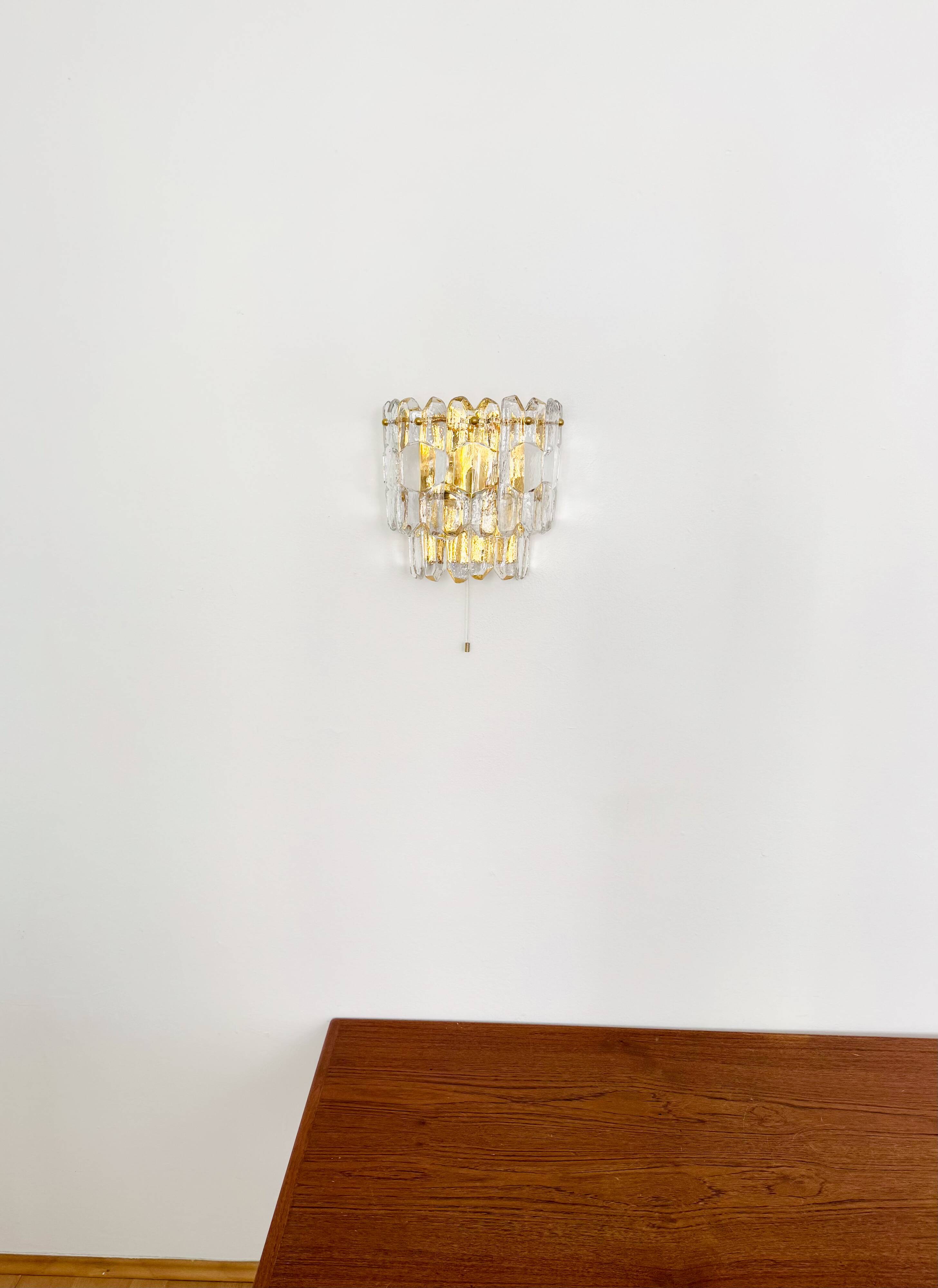 Palazzo Ice Glass Wall Lamp by J.T. Kalmar