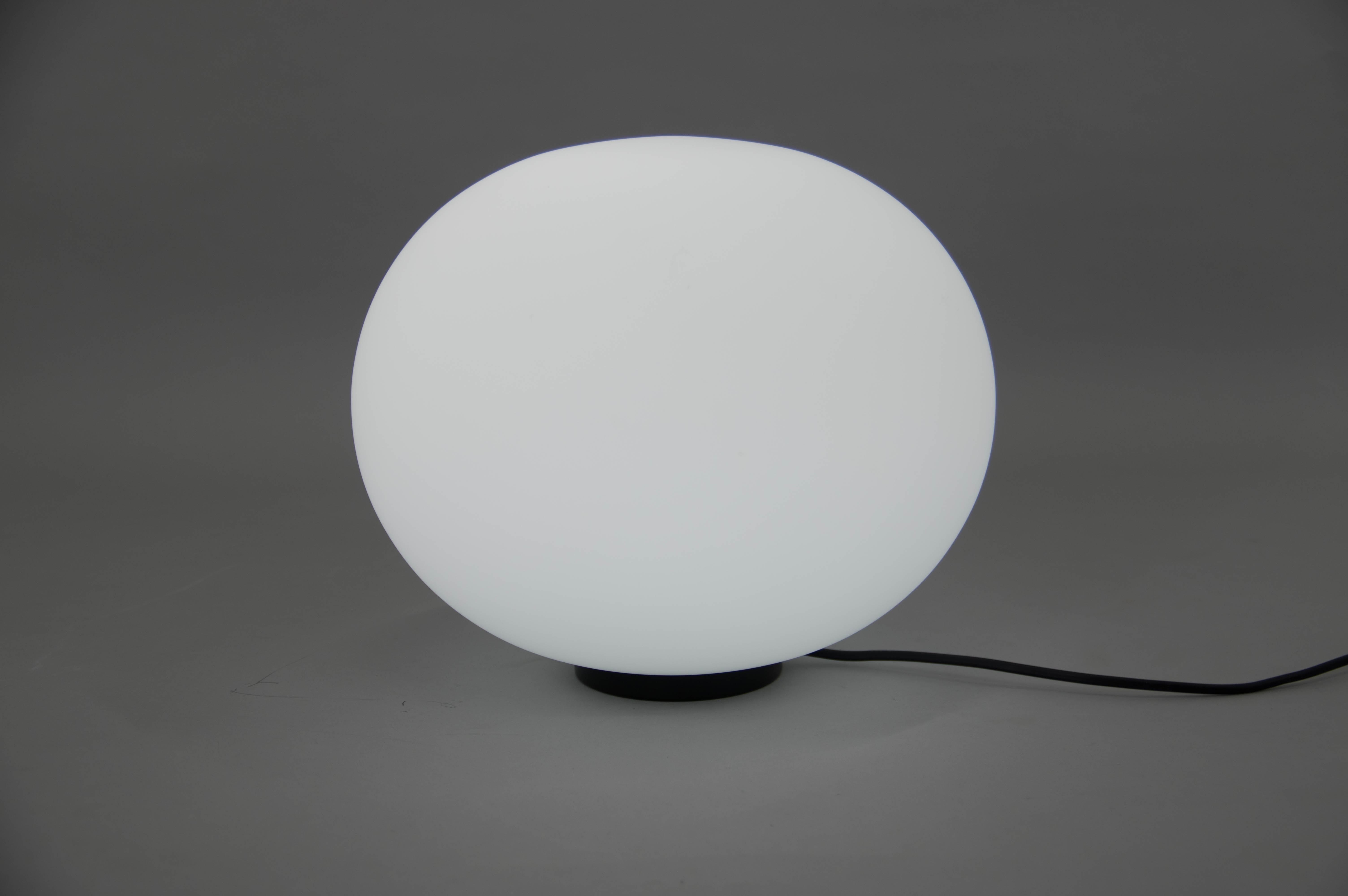 Mid-Century Glass Table Lamp, Italy, 1980s