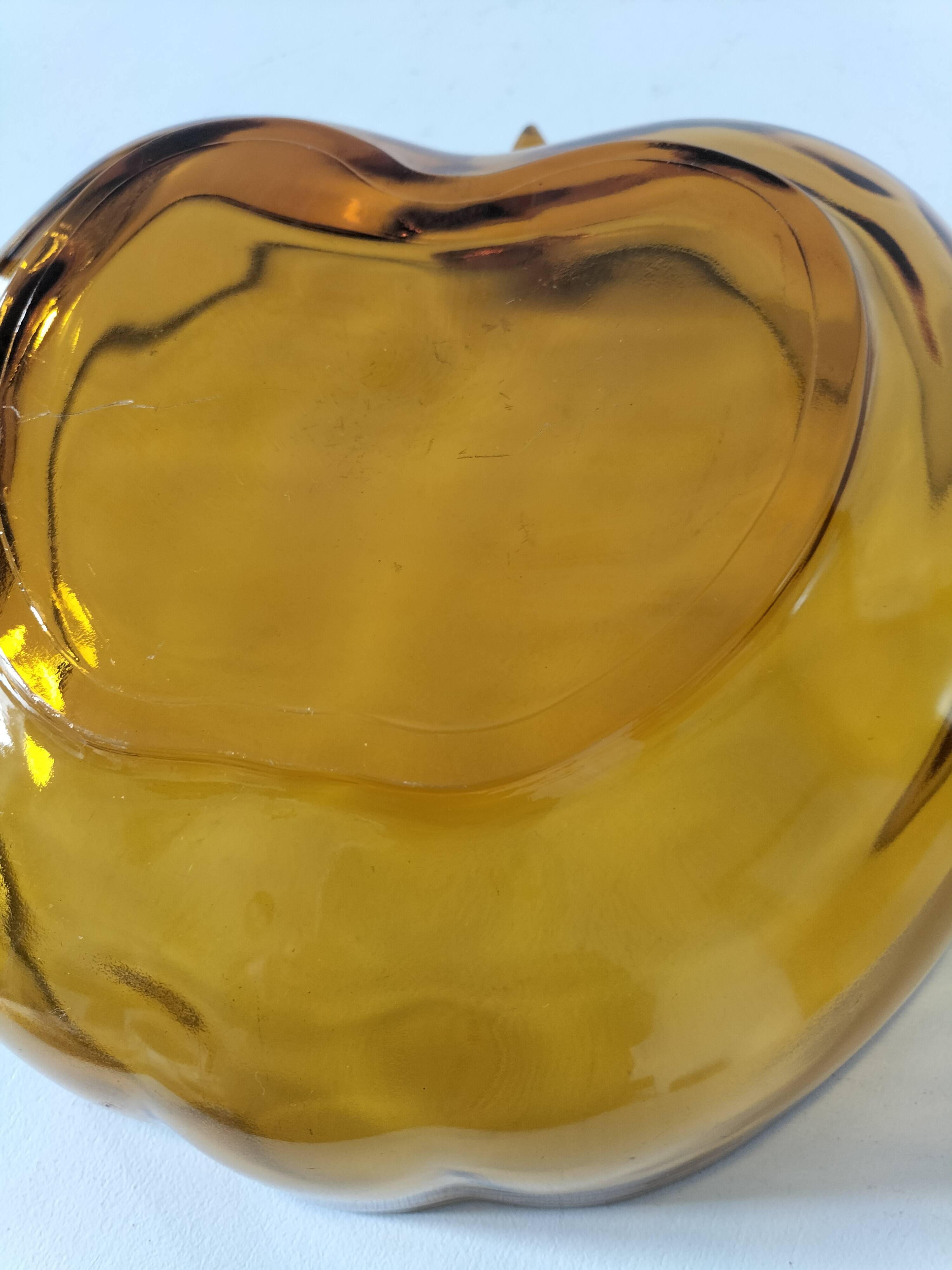 Saladier vintage pomme verre pressé