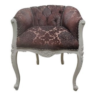 Fauteuil Cabriolet Louis XV fait main