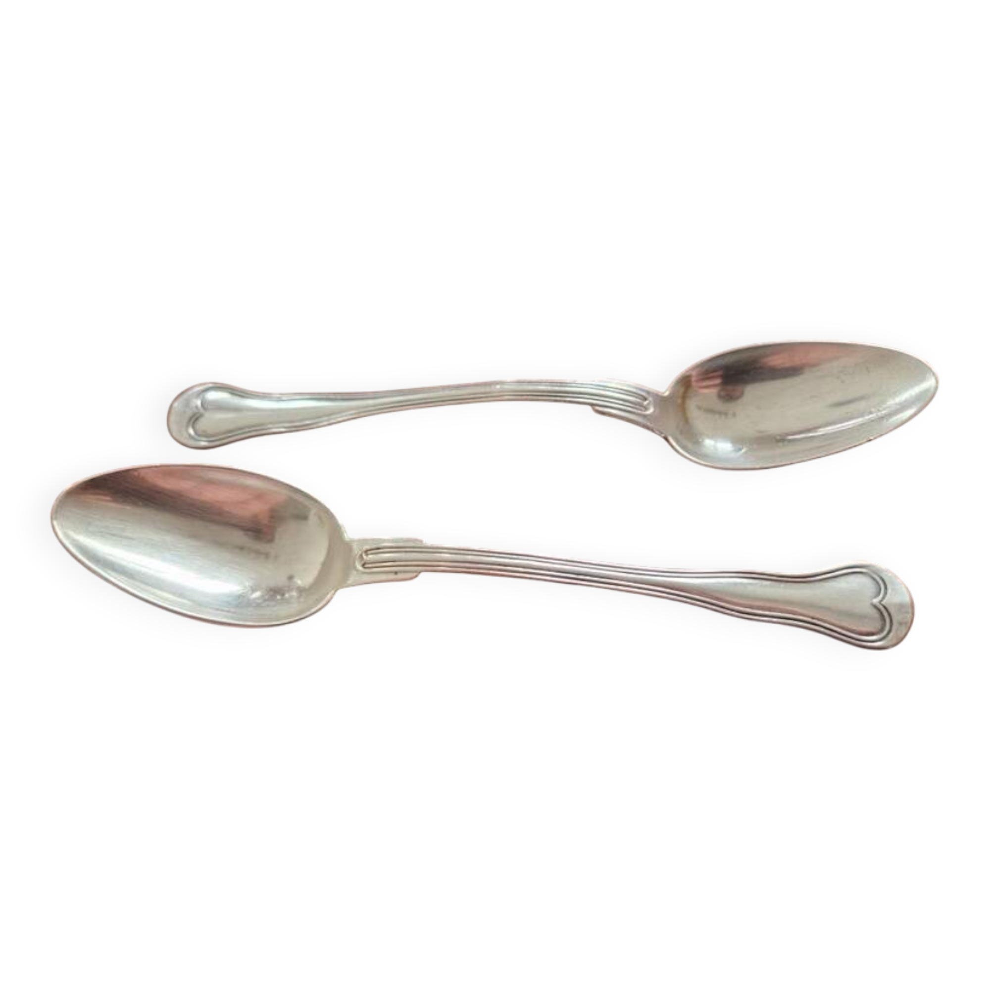 Cailar Bayard - 2 small metal coffee spoons in the violin-shaped Chinon model.