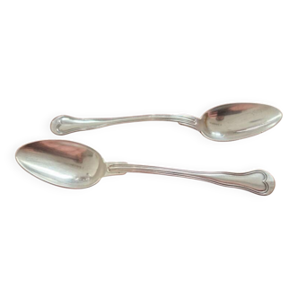 Cailar Bayard - 2 small metal coffee spoons in the violin-shaped Chinon model.