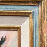 HST painting "Bouquet of wild flowers" signed Serge Cucca (1946) + frame