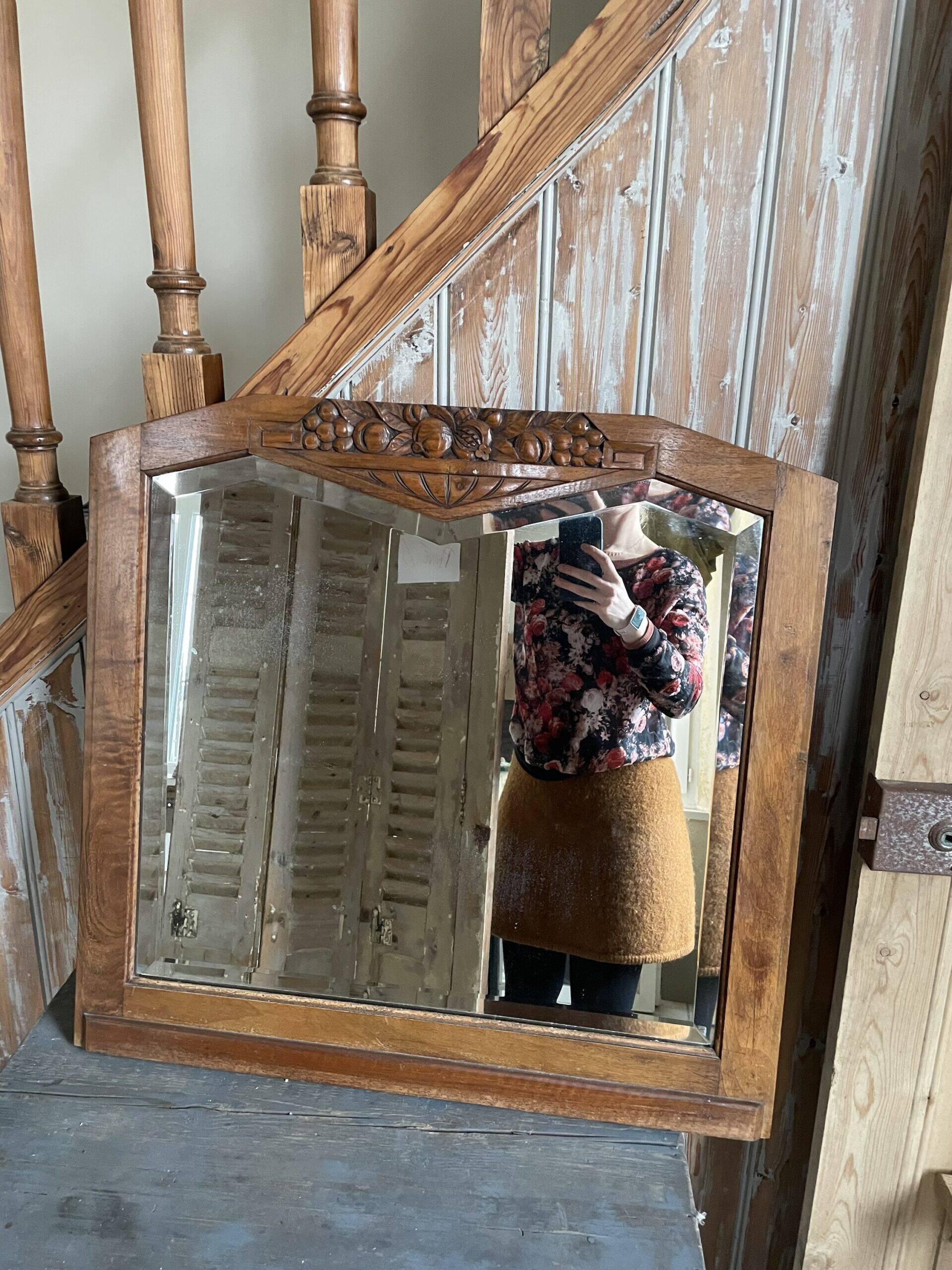 Bevelled Art Deco mirror