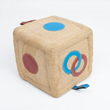 Vintage cube therapeutic toy by Renate Müller for H. Josef Leven, Sonneberg, 1960s