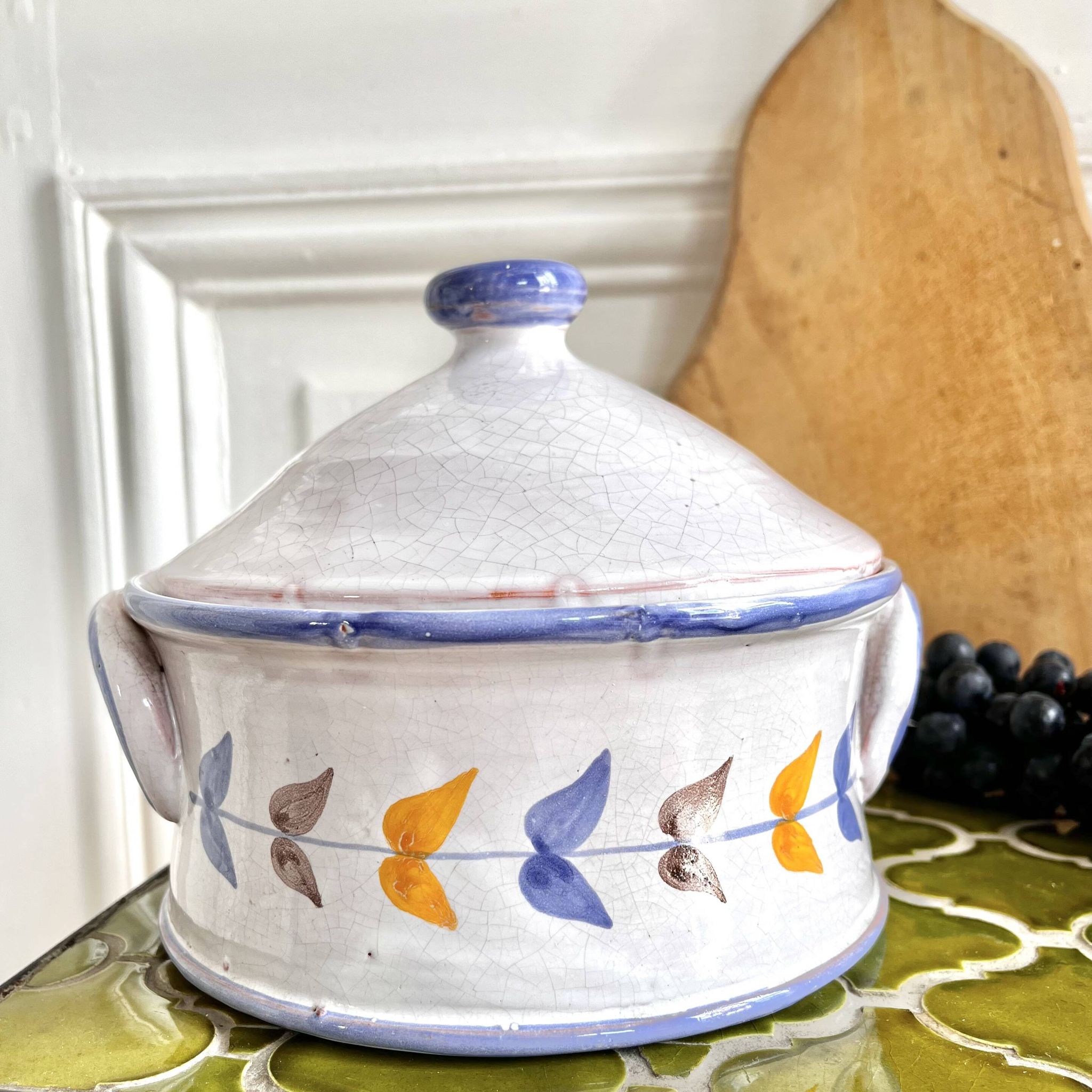 Old vegetable soup tureen