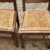 Paire de chaises paillé