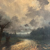 Old painting. Oil on canvas