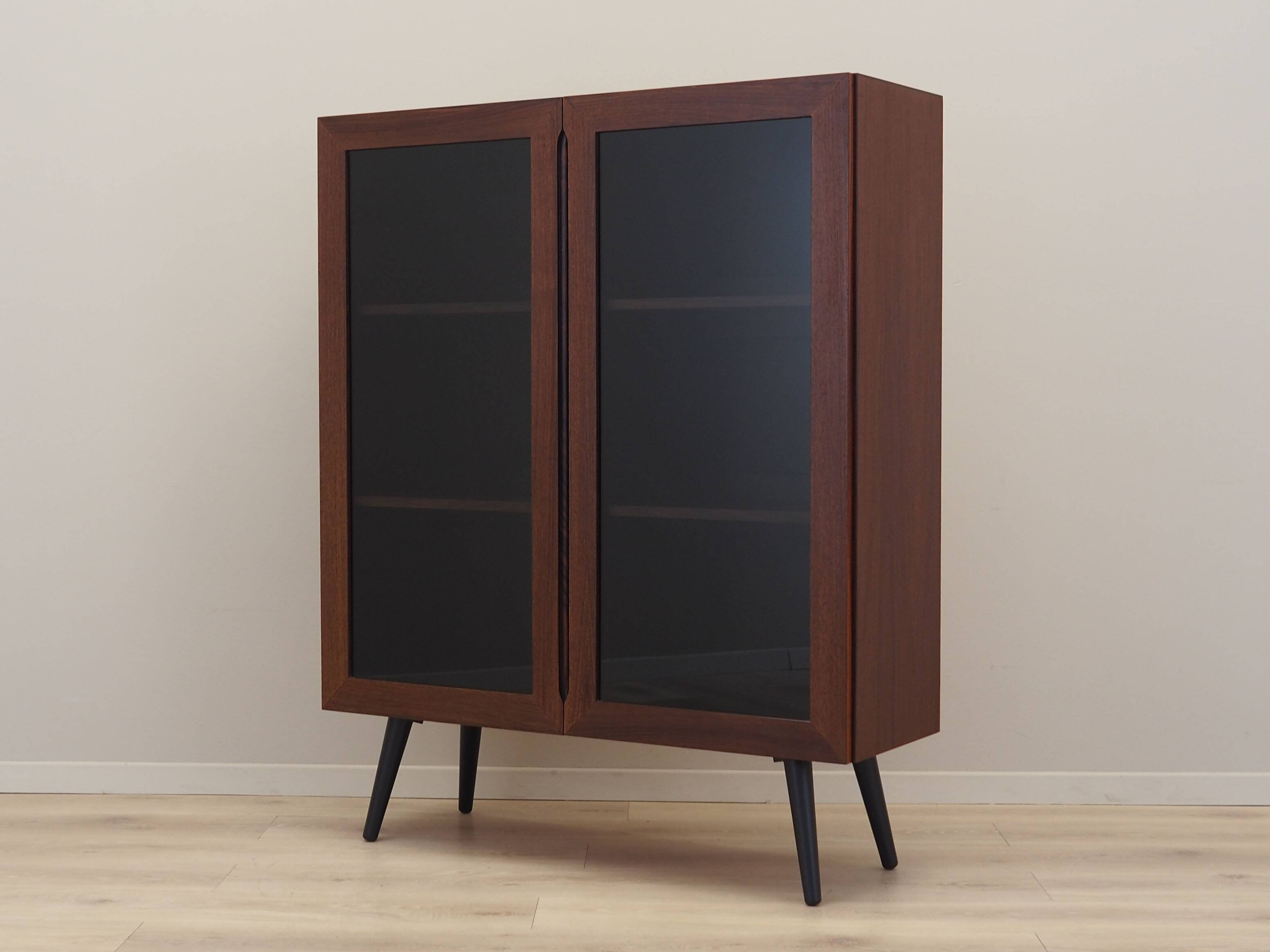 Mahogany showcase, Danish design, 1970s, production: Denmark