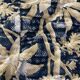 Antique hand-stitched boutis bedspread, floral fabric, 19th century.