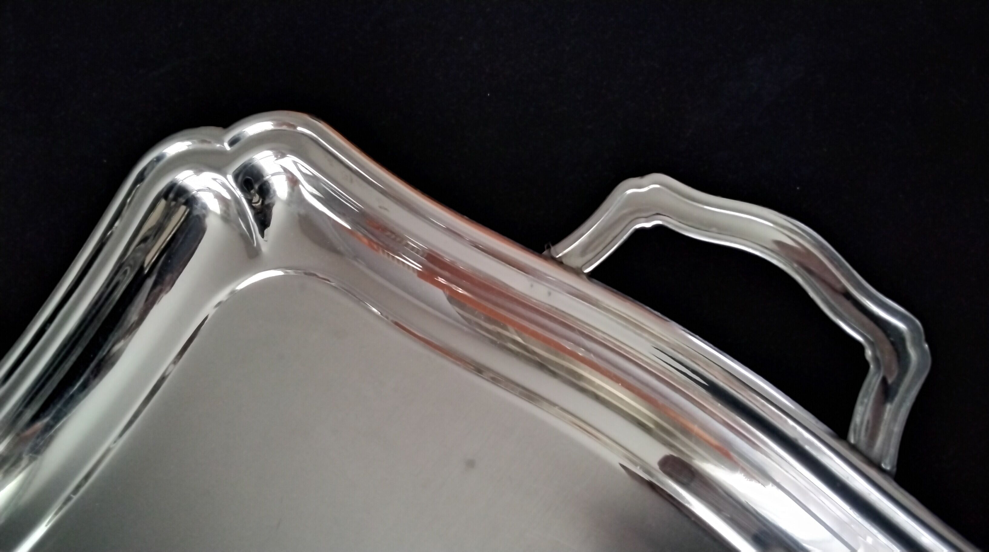 Stainless steel serving tray 38 x 45.5 cm