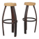Original set of 2 bar stools by Frida Minet and Adrien Audoux, 1950s, France