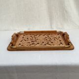 Openwork wooden top with vintage handle dimension: height -5cm - width 39cm-