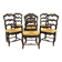 Set of 7 Louis XV style beech chairs with straw seats.