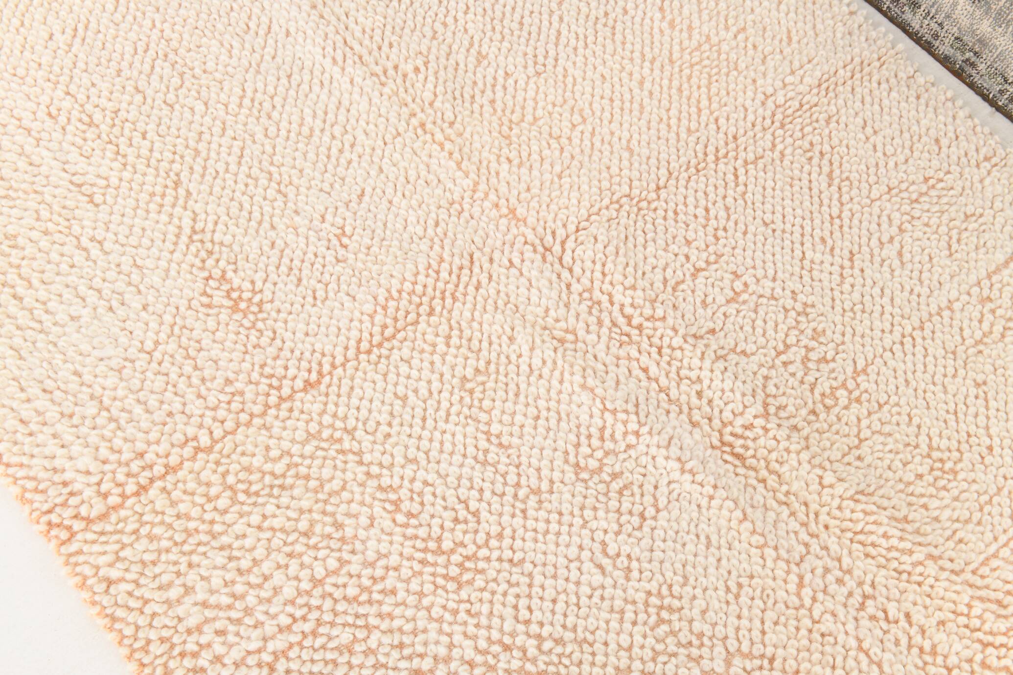 4x7 Salmon Beige Handmade Turkish Vintage Rug