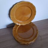 Set of 10 Luneville Louis XV Honey style plates