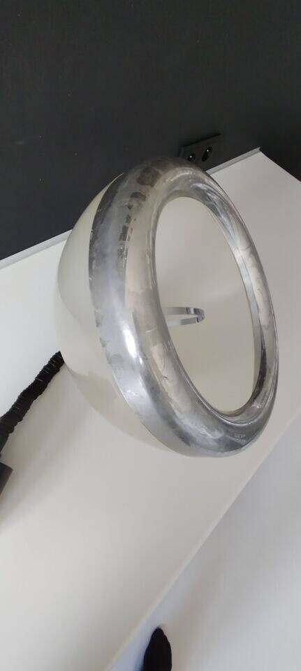 Chandelier rises and falls transparent plastic and chrome vintage 1970 space age