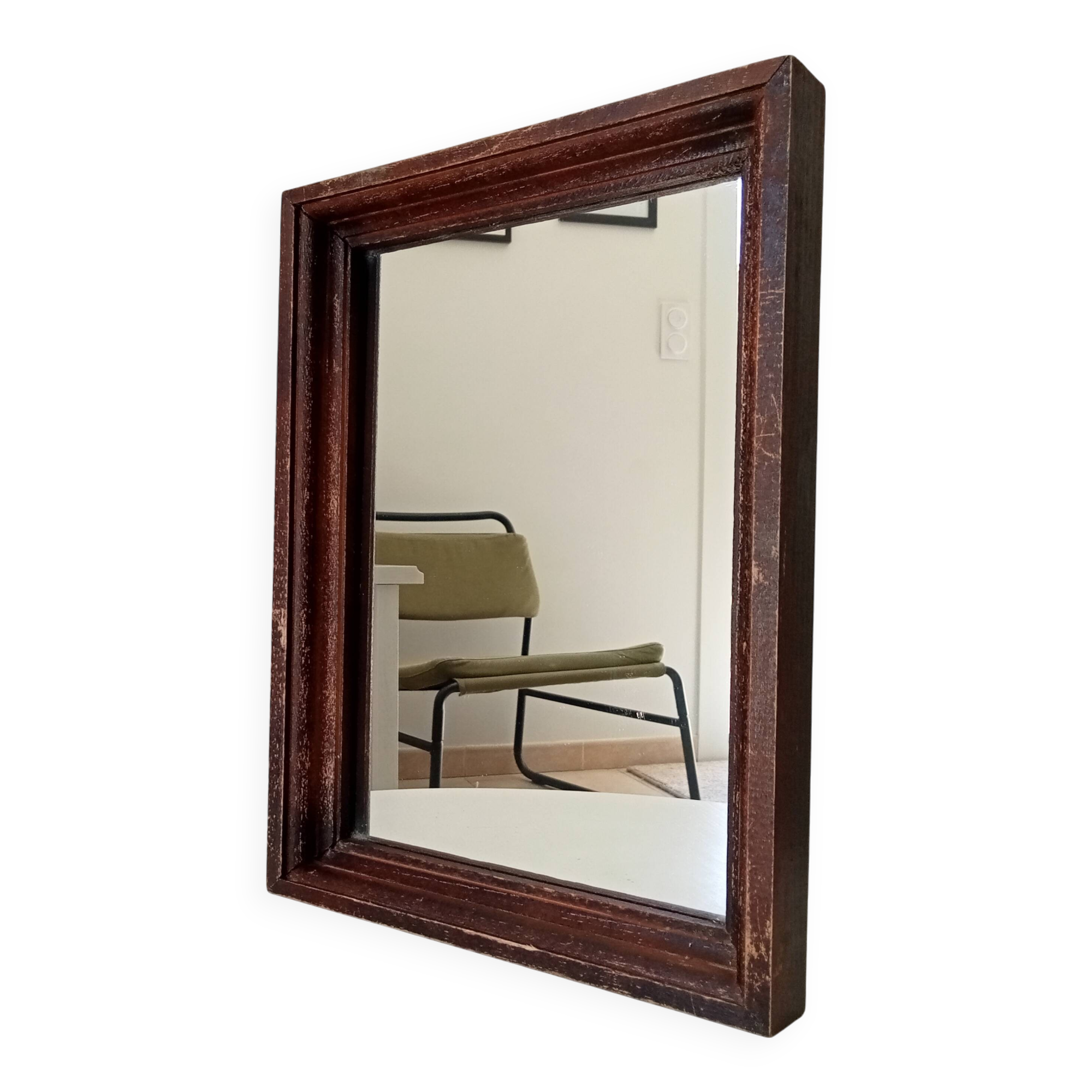 Vintage wooden mirror from the 50s/60s 39*29 cm