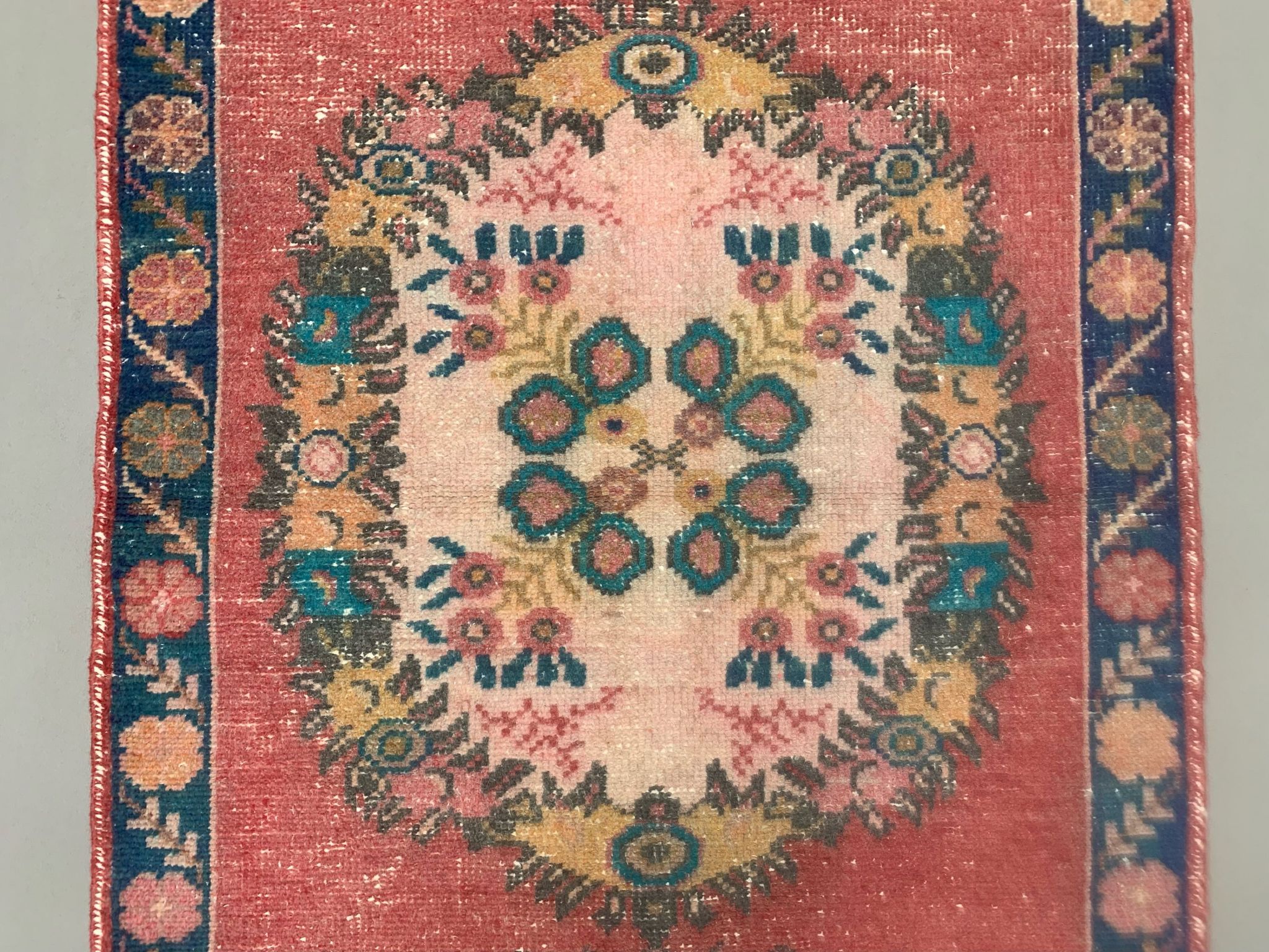 Vintage turkish oushak rug 160x89 cm carpet