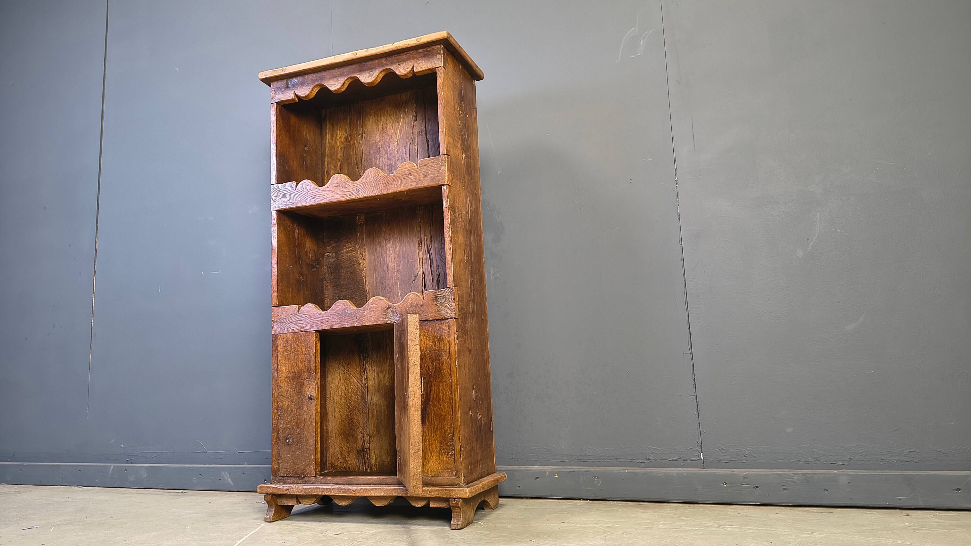 Rustic folk art 'travail populaire' cabinet, France, 19th century