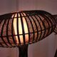 Paire de lampadaires en rotin C1970