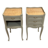 Pair of revamped vintage bedside tables
