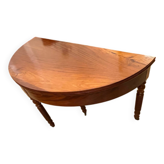 Console demi lune en acajou