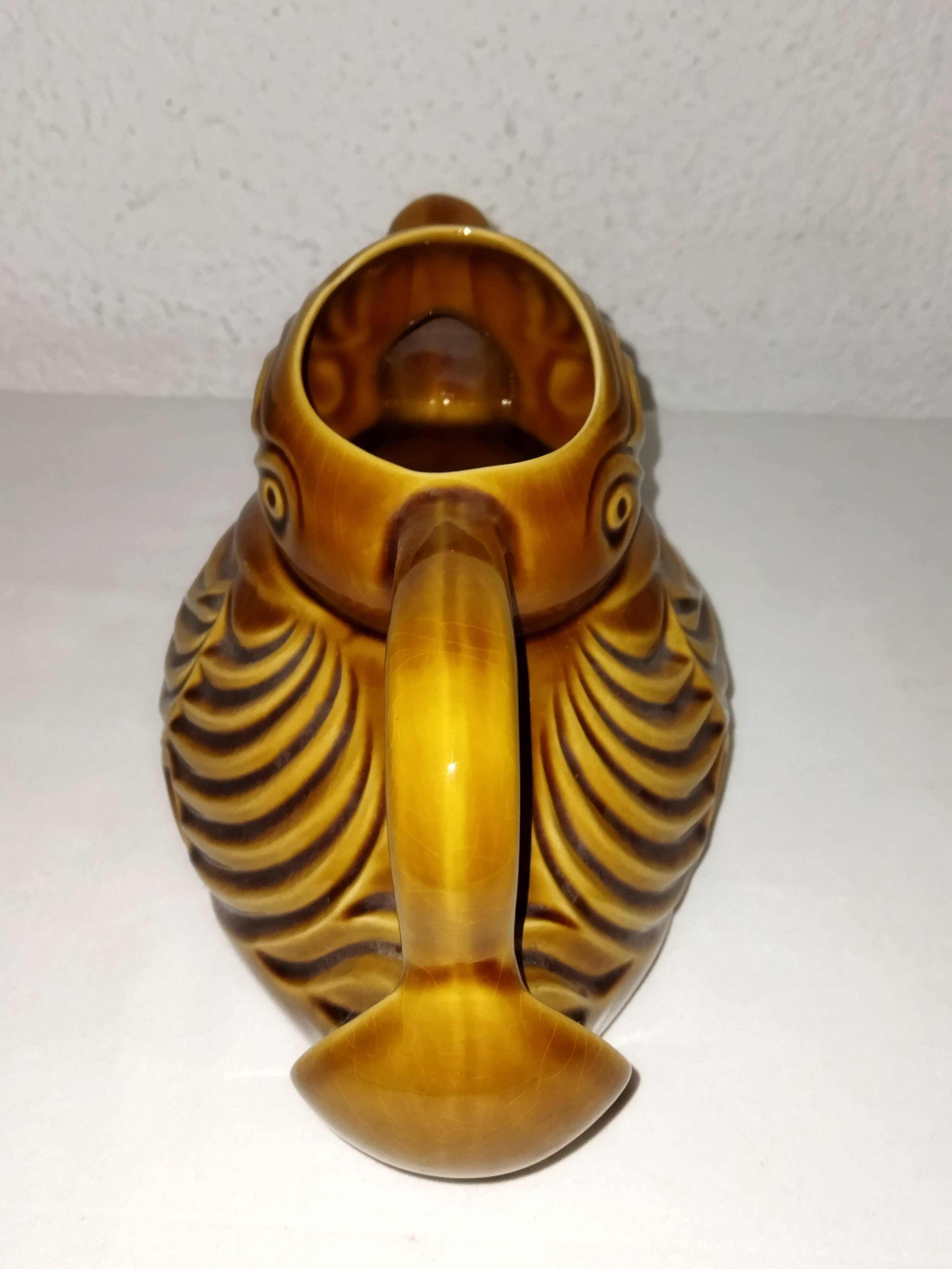 Vintage zoomorphic table pitcher sarreguemines