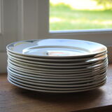 Assiettes plates faience 1900 Badonviller collection Nikito