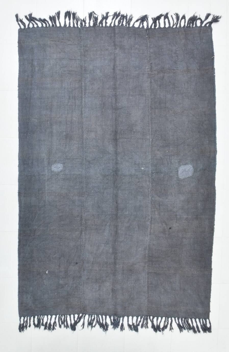 Shades of gray & silver vintage kilim rug