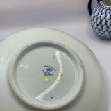 Service à thé russe en porcelaine Lomonosov en filet de Cobalt