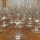 35 signed Saint-Louis crystal glasses – antique engraved floral decoration