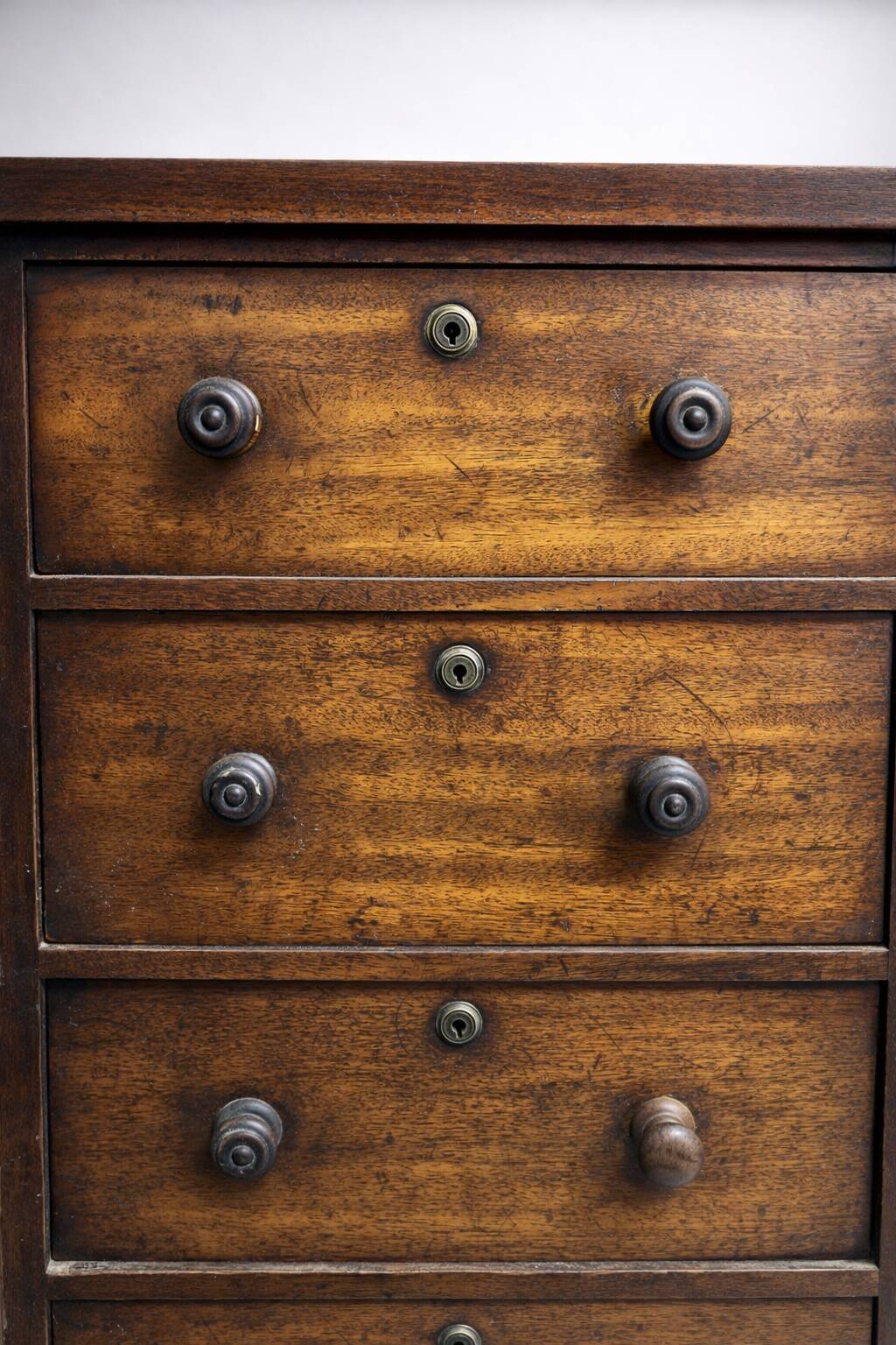 English desk with wooden drawers, late 19th century
