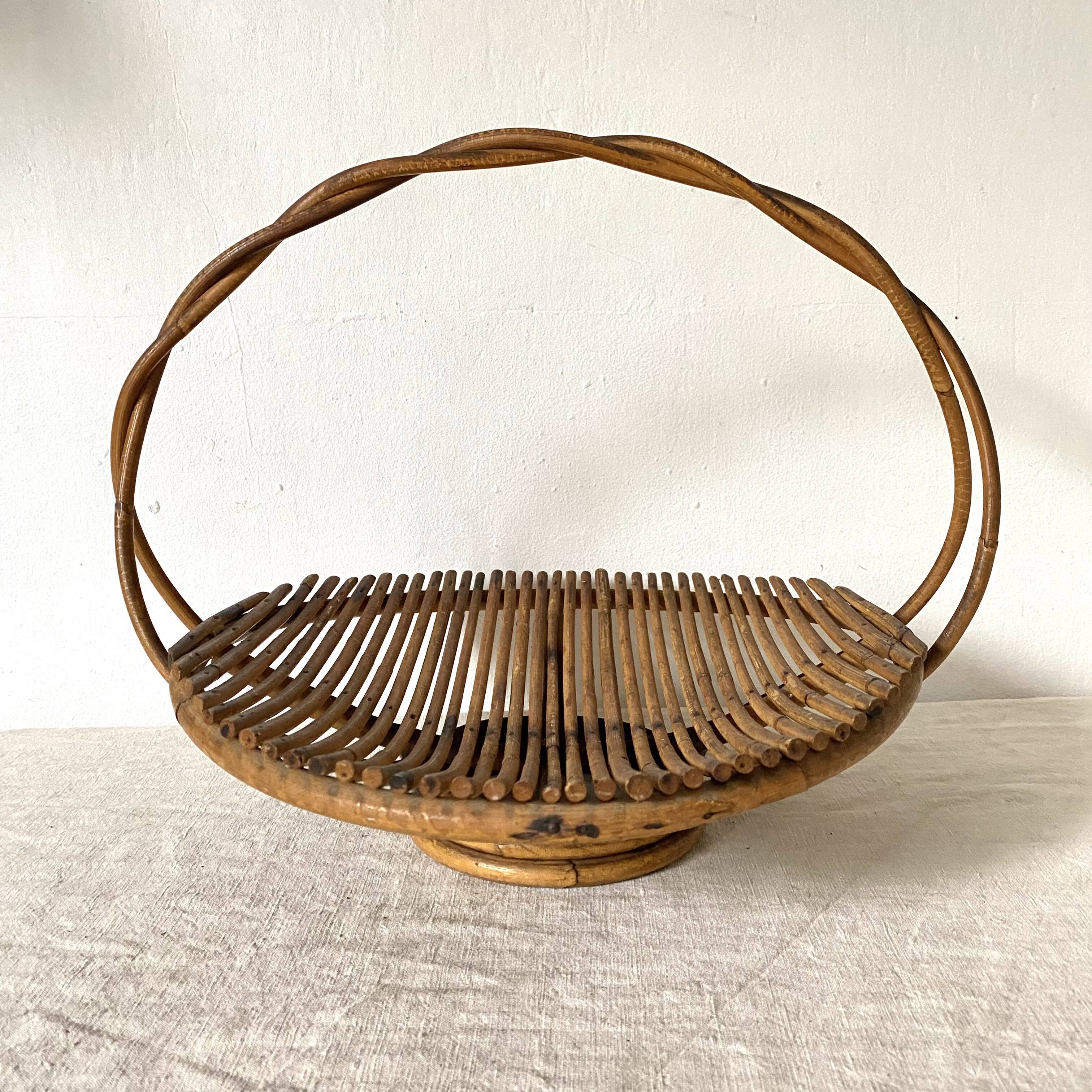 Vintage wicker basket