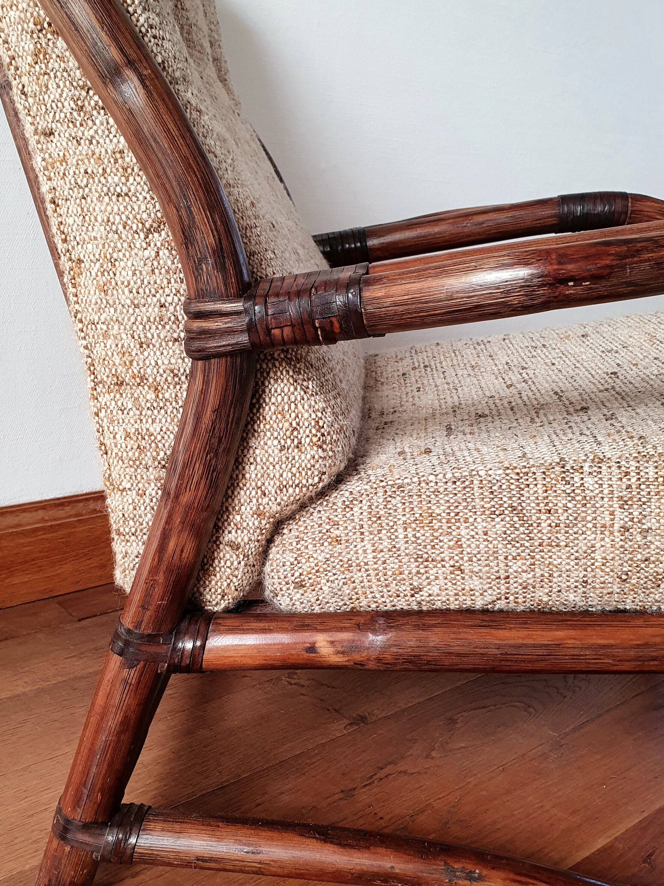 Vintage rattan armchair