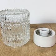 Vintage White Porcelain Ceiling Light, 1970s