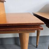 Pair of vintage 1960s asymmetrical bedside tables