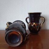 Pair of vintage 1960 ceramic vases