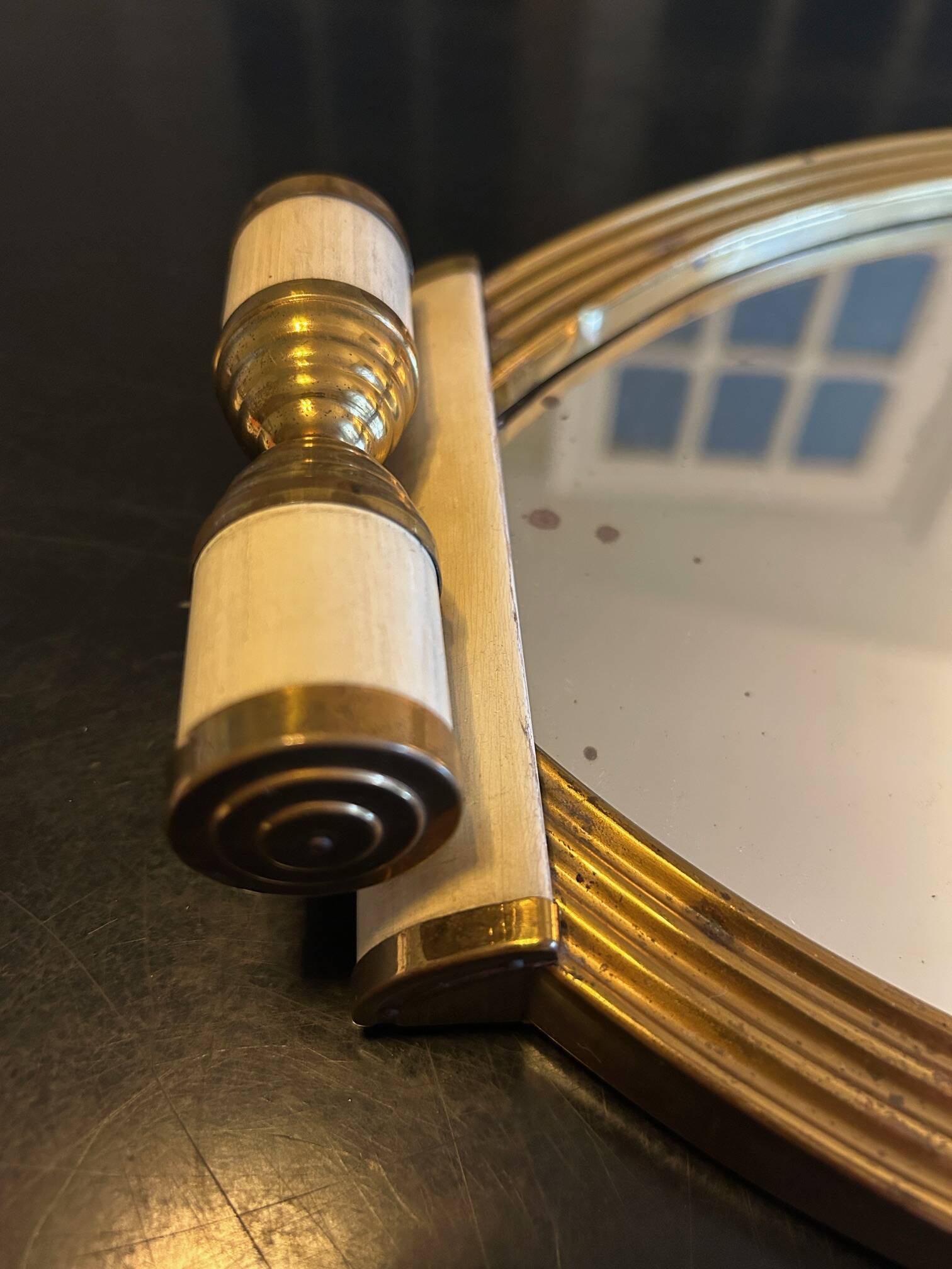 art deco mirrored tray