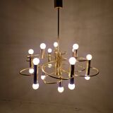 Mid Century Chandelier Designed by Sciolari, 1970's (2 available)