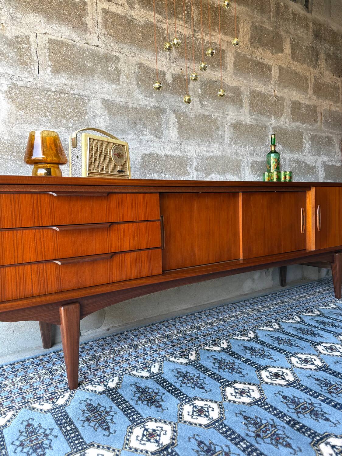 Vintage Scandinavian teak sideboard, 1960.