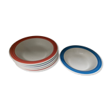 Ensemble de 6 assiettes en porcelaine multicolore