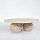 Contemporary Round Travertine Coffee Table, Italy