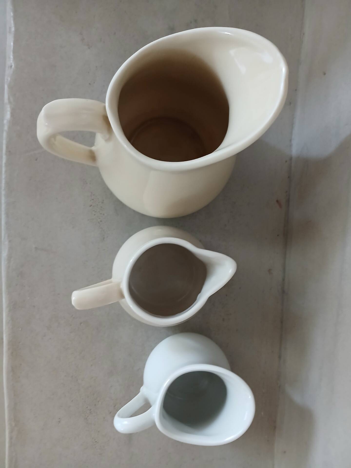 3 antique milk jugs/pitchers