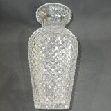 Large baluster vase in cut crystal